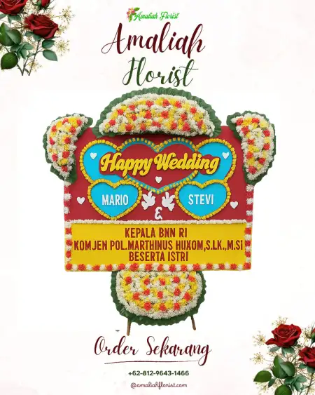 Papan Bunga Pernikahan Sukaraja Tiga